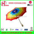 Beautiful windproof colorful rainbow umbrella